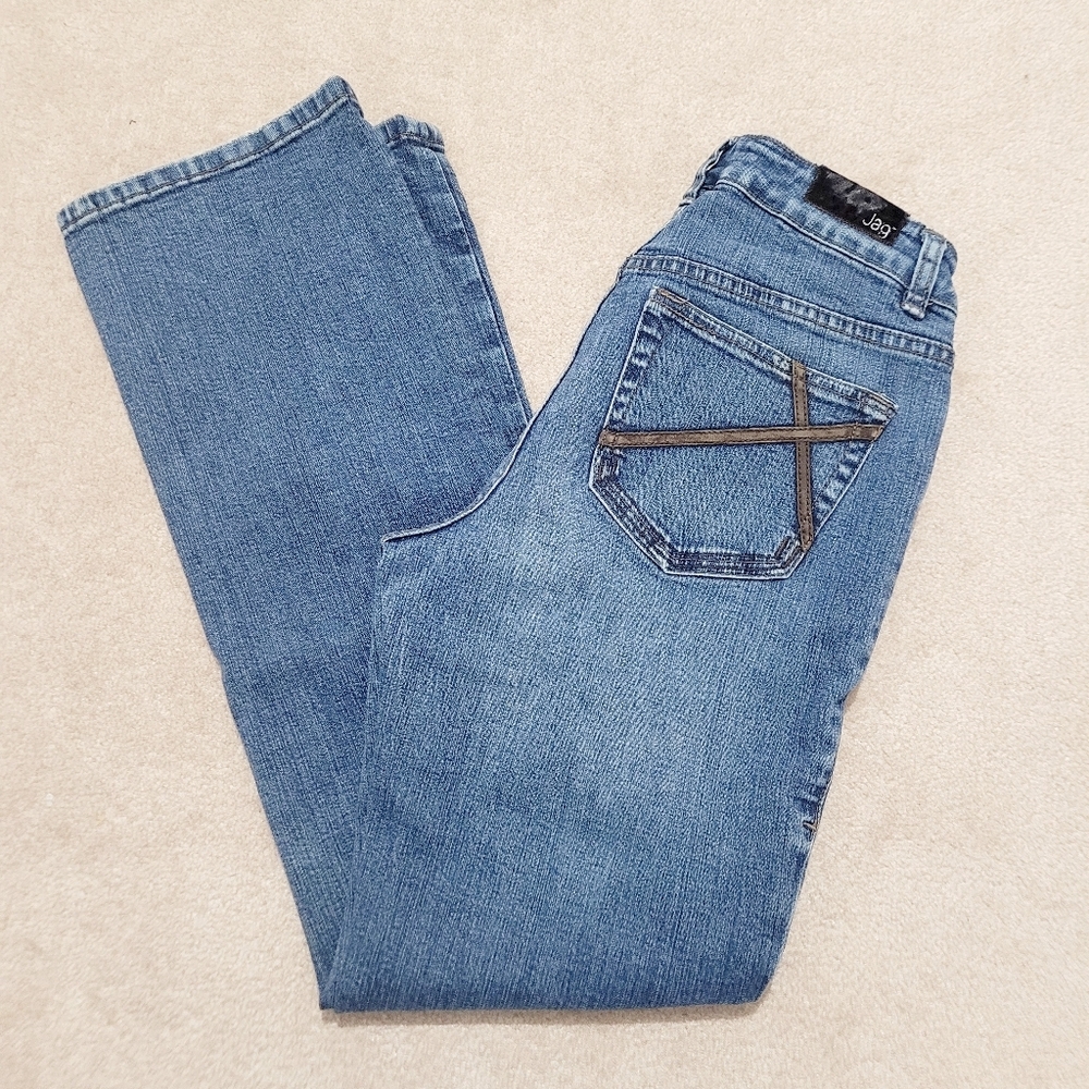 Jag Jeans Women’s Size 4P Bootcut Stretch Blue Denim Jeans Mid Rise - Picture 4 of 12